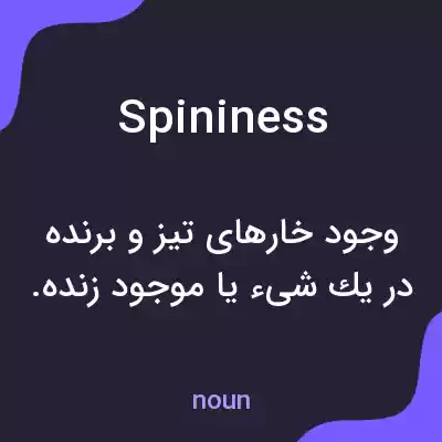 معنی spininess به فارسی معنی spininess به فارسی