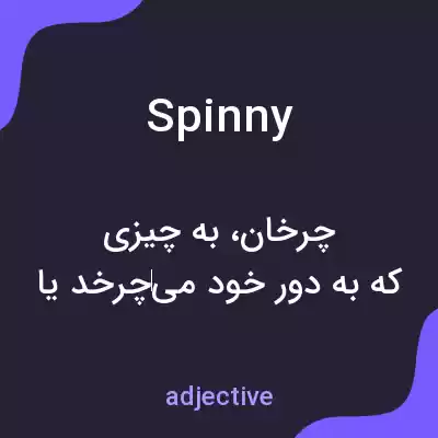 معنی spinny به فارسی معنی spinny به فارسی