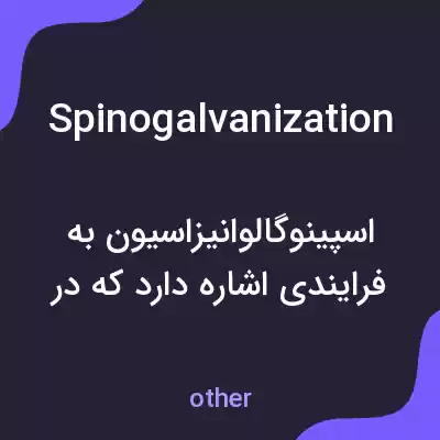 معنی spinogalvanization به فارسی معنی spinogalvanization به فارسی