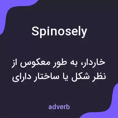 معنی spinosely به فارسی معنی spinosely به فارسی