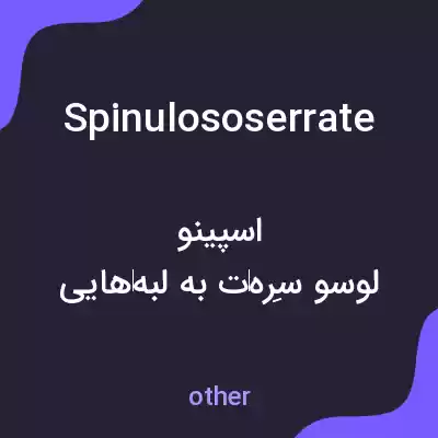 معنی spinulososerrate به فارسی معنی spinulososerrate به فارسی