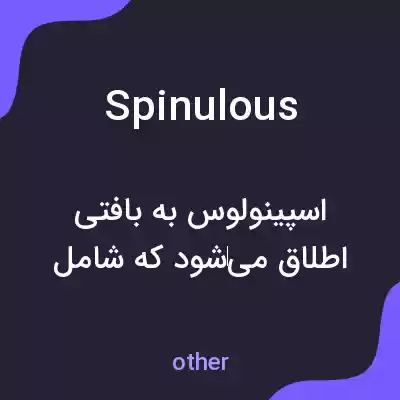 معنی spinulous به فارسی معنی spinulous به فارسی