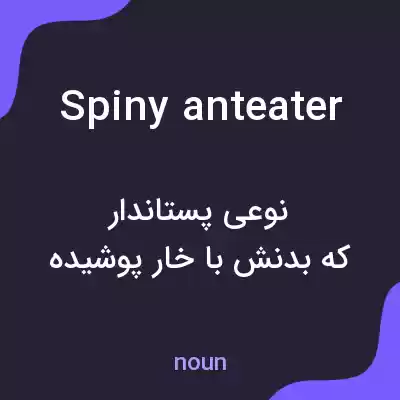 معنی spiny anteater به فارسی معنی spiny anteater به فارسی