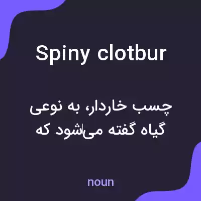 معنی spiny clotbur به فارسی معنی spiny clotbur به فارسی
