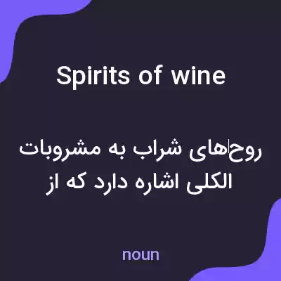 معنی spirits of wine به فارسی