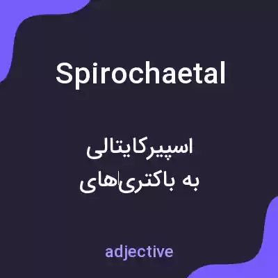 معنی spirochaetal به فارسی
