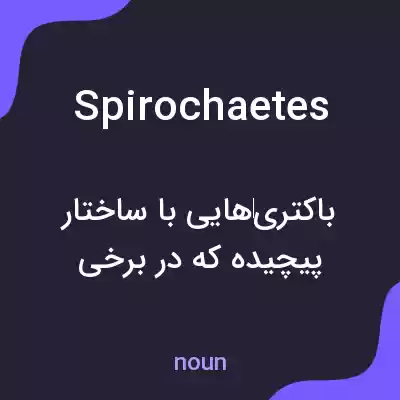 معنی spirochaetes به فارسی معنی spirochaetes به فارسی
