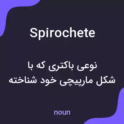 معنی spirochete به فارسی معنی spirochete به فارسی