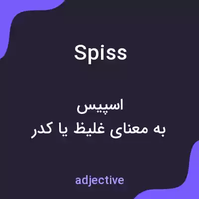 معنی spiss به فارسی معنی spiss به فارسی