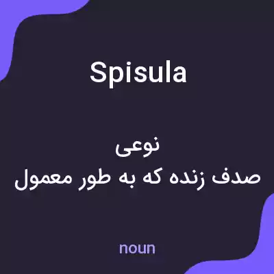 معنی spisula به فارسی معنی spisula به فارسی