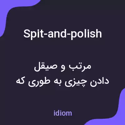 معنی spit-and-polish به فارسی معنی spit-and-polish به فارسی