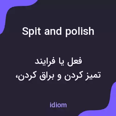 معنی spit and polish به فارسی