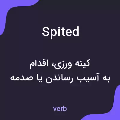 معنی spited به فارسی معنی spited به فارسی