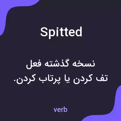 معنی spitted به فارسی معنی spitted به فارسی