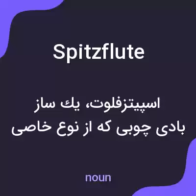 معنی spitzflute به فارسی معنی spitzflute به فارسی
