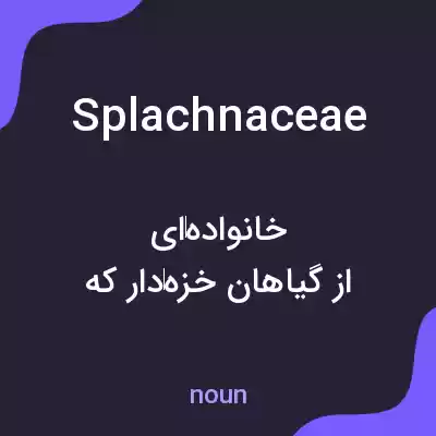 معنی splachnaceae به فارسی معنی splachnaceae به فارسی