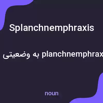 معنی splanchnemphraxis به فارسی