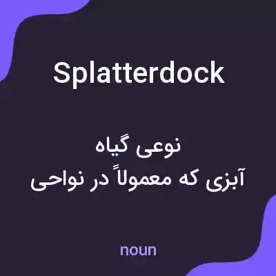 معنی splatterdock به فارسی معنی splatterdock به فارسی