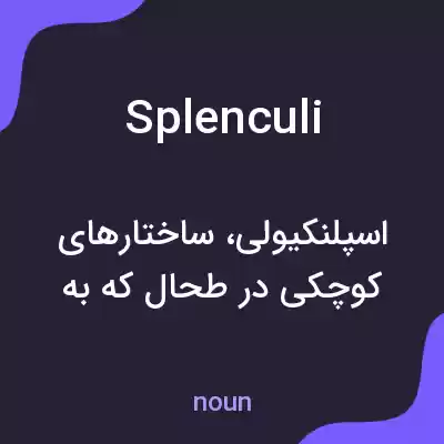 معنی splenculi به فارسی معنی splenculi به فارسی