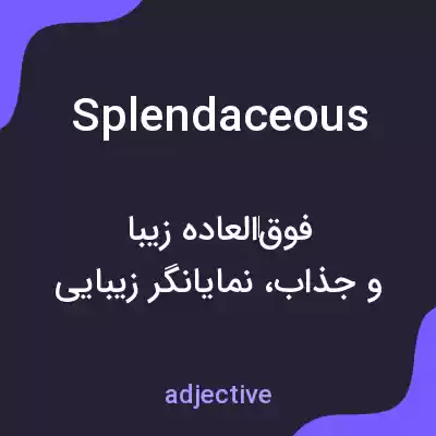 معنی splendaceous به فارسی معنی splendaceous به فارسی