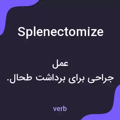 معنی splenectomize به فارسی معنی splenectomize به فارسی