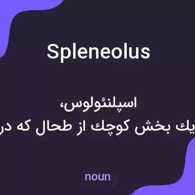 معنی spleneolus به فارسی معنی spleneolus به فارسی