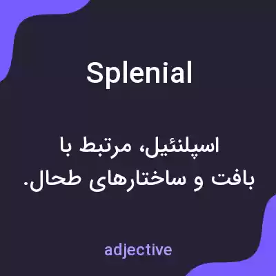 معنی splenial به فارسی معنی splenial به فارسی