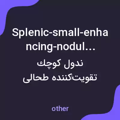 معنی splenic-small-enhancing-nodule به فارسی معنی splenic-small-enhancing-nodule به فارسی