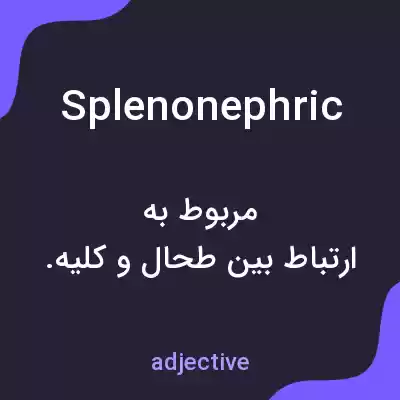 معنی splenonephric به فارسی معنی splenonephric به فارسی