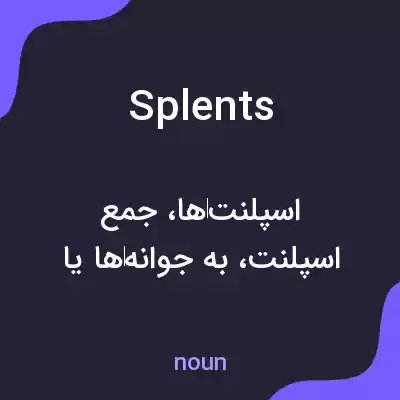 معنی splents به فارسی معنی splents به فارسی