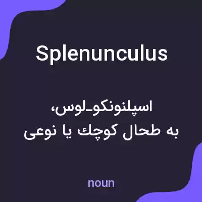 معنی splenunculus به فارسی معنی splenunculus به فارسی