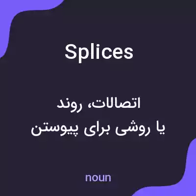 معنی splices به فارسی معنی splices به فارسی