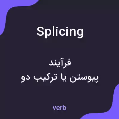 معنی splicing به فارسی معنی splicing به فارسی