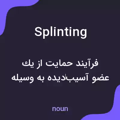 معنی splinting به فارسی معنی splinting به فارسی