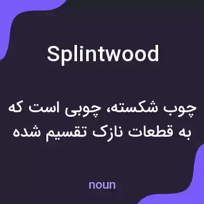 معنی splintwood به فارسی معنی splintwood به فارسی