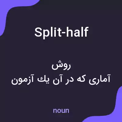 معنی split-half به فارسی