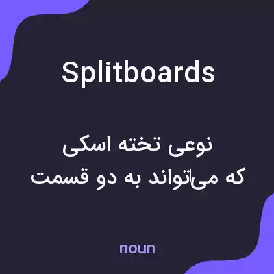 معنی splitboards به فارسی