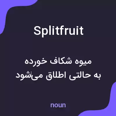 معنی splitfruit به فارسی معنی splitfruit به فارسی