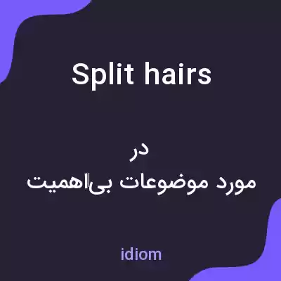 معنی split hairs به فارسی معنی split hairs به فارسی