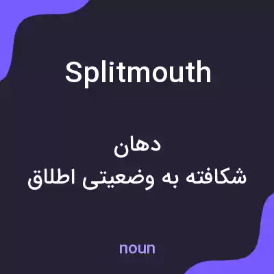 معنی splitmouth به فارسی معنی splitmouth به فارسی