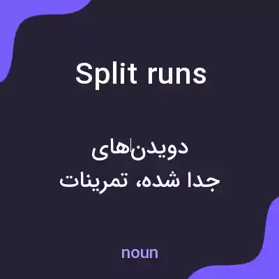 معنی split runs به فارسی