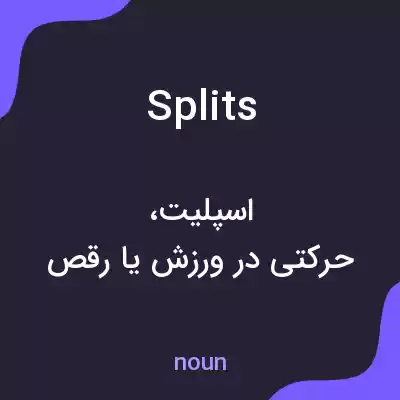 معنی splits به فارسی معنی splits به فارسی