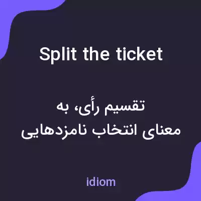 معنی split the ticket به فارسی معنی split the ticket به فارسی