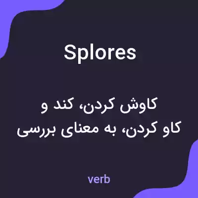 معنی splores به فارسی معنی splores به فارسی