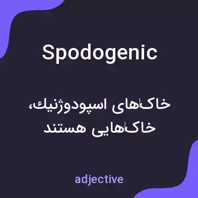 معنی spodogenic به فارسی معنی spodogenic به فارسی