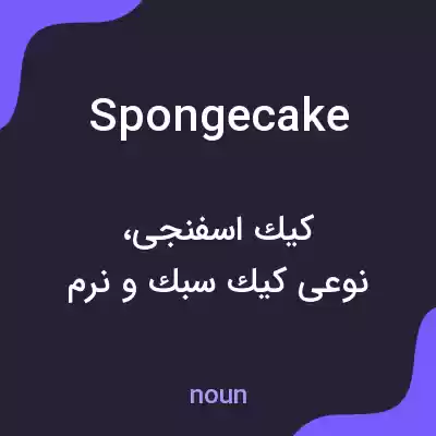 معنی spongecake به فارسی معنی spongecake به فارسی