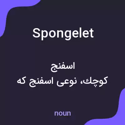 معنی spongelet به فارسی معنی spongelet به فارسی