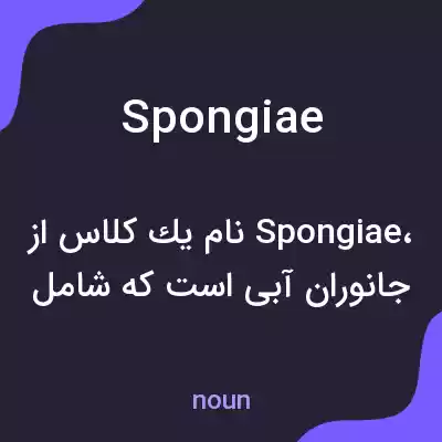 معنی spongiae به فارسی معنی spongiae به فارسی