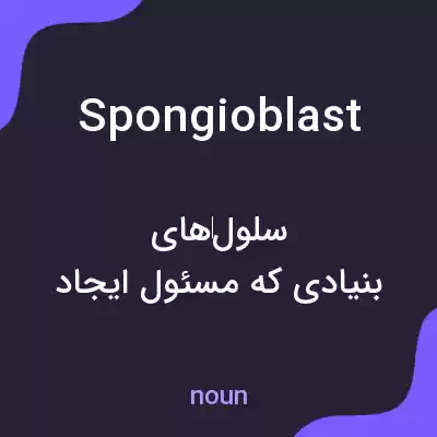 معنی spongioblast به فارسی