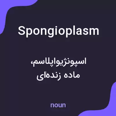 معنی spongioplasm به فارسی معنی spongioplasm به فارسی